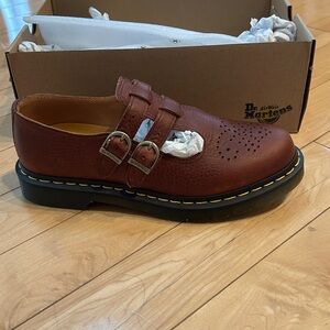 Dr. Martens 8065 Mary Jane Shoes – Cashew Brown NEW